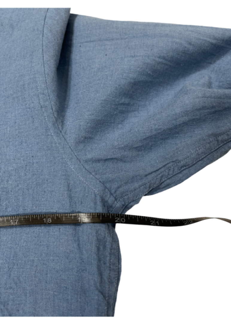 Osvald Button Down Cotton Linen Shirt Blue / Size S