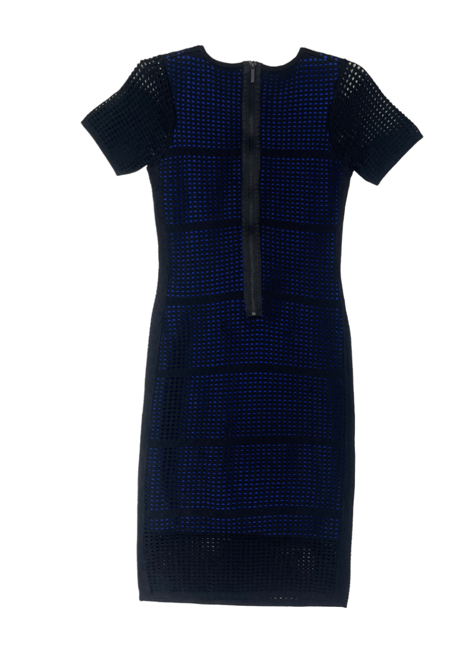 Black/Blue Netted Overlay Dress / Size S