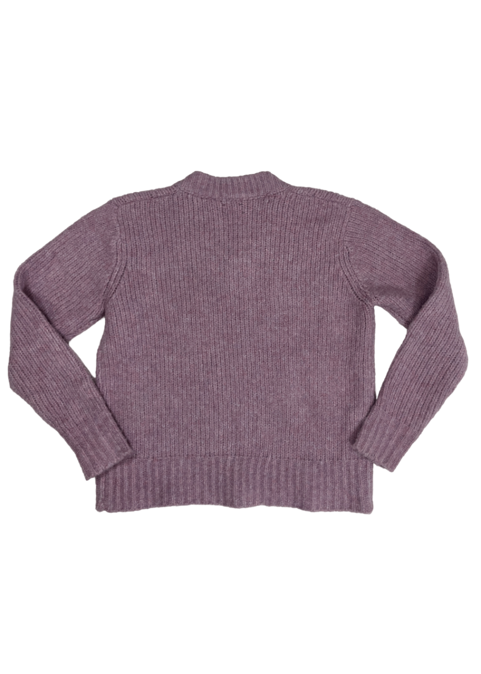 Relaxed V-Neck Knit Sweater Pink / Size XS