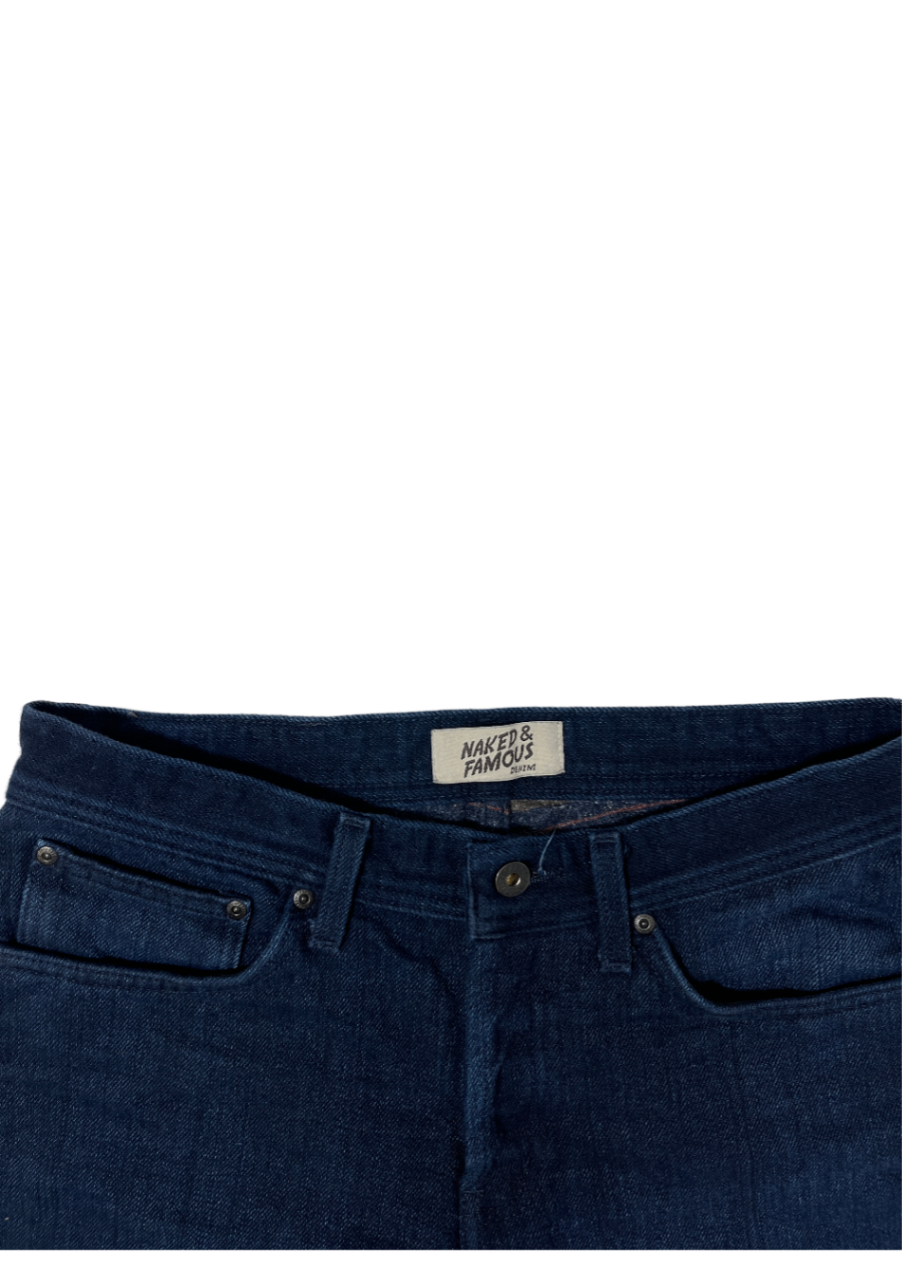 Weird Guy Indigo Blanket Lined Jean / Size 33