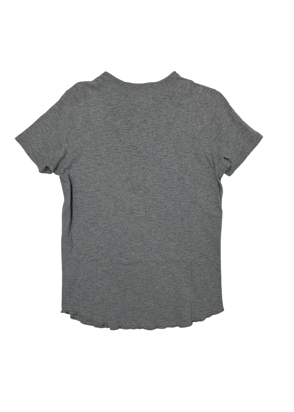 Short Sleeve Slub Cotton Henley Grey / Size S