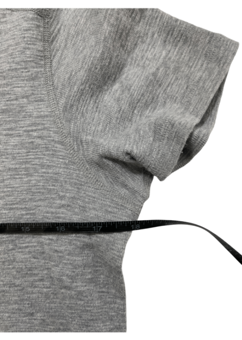 Short Sleeve Slub Cotton Henley Grey / Size S