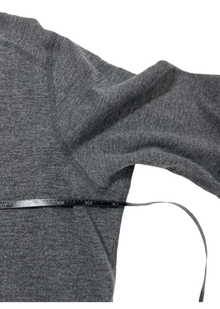 Long Sleeve Slub T-Shirt Charcoal Grey / Size L