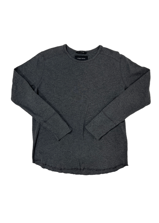 Long Sleeve Slub T-Shirt Charcoal Grey / Size L