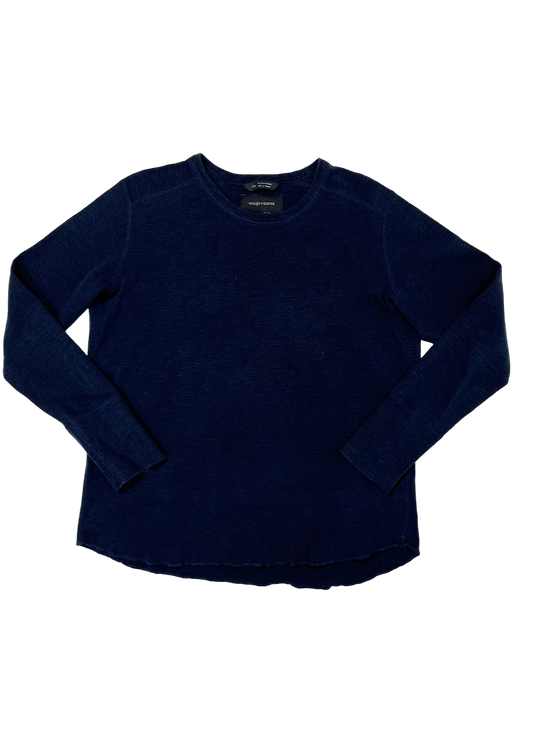 Long Sleeve Slub T-Shirt Navy / Size L