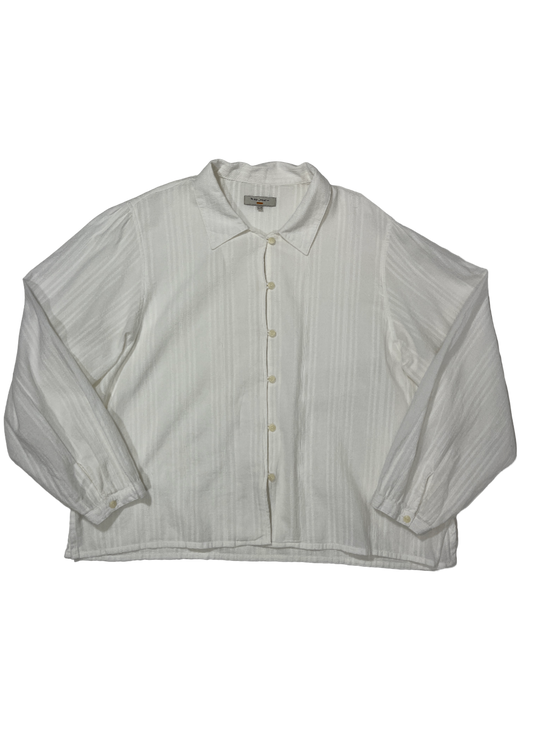 Edith Striped Dobby Blouse Off White / Size L