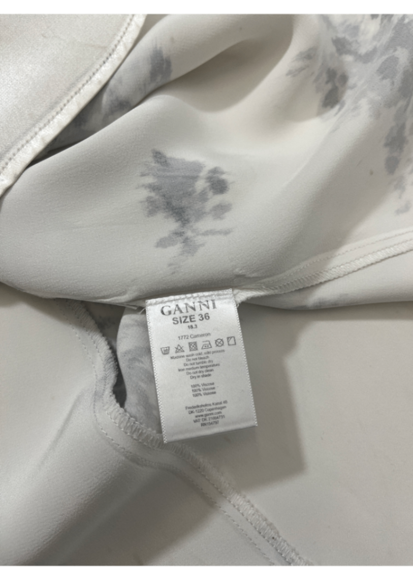 White Satin Zip Front Maxi Dress / Size 36