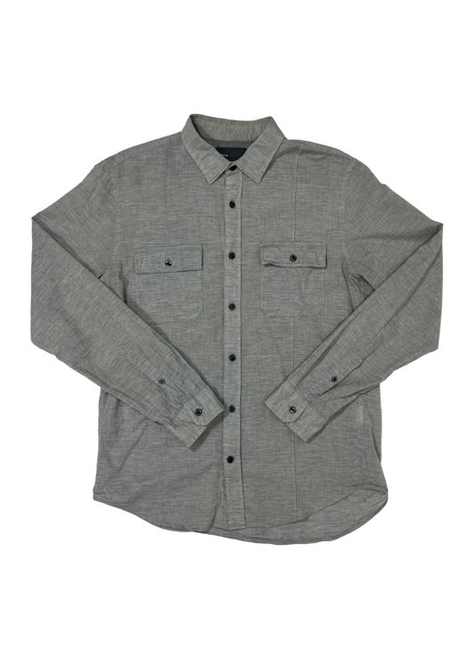 Woven Button Up Shirt 2-Pocket H.Grey / Size M