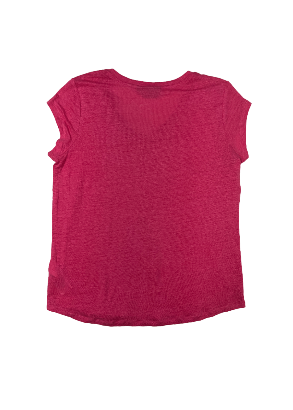 Caurals Linen V-Neck T-Shirt Hot Pink / Size S
