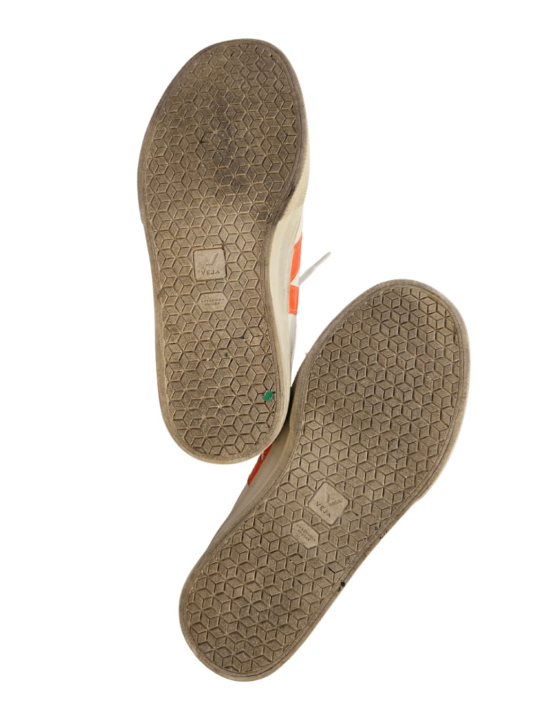 Campo Leather Sneakers White Orange Fluo / Size 39