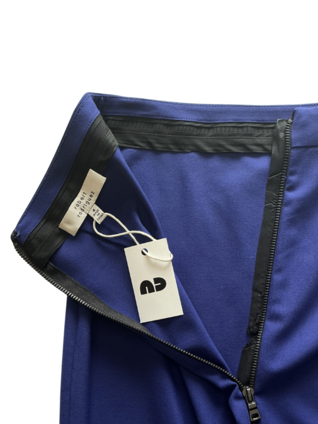 Cobalt Zip Back Pencil Skirt / Size 4