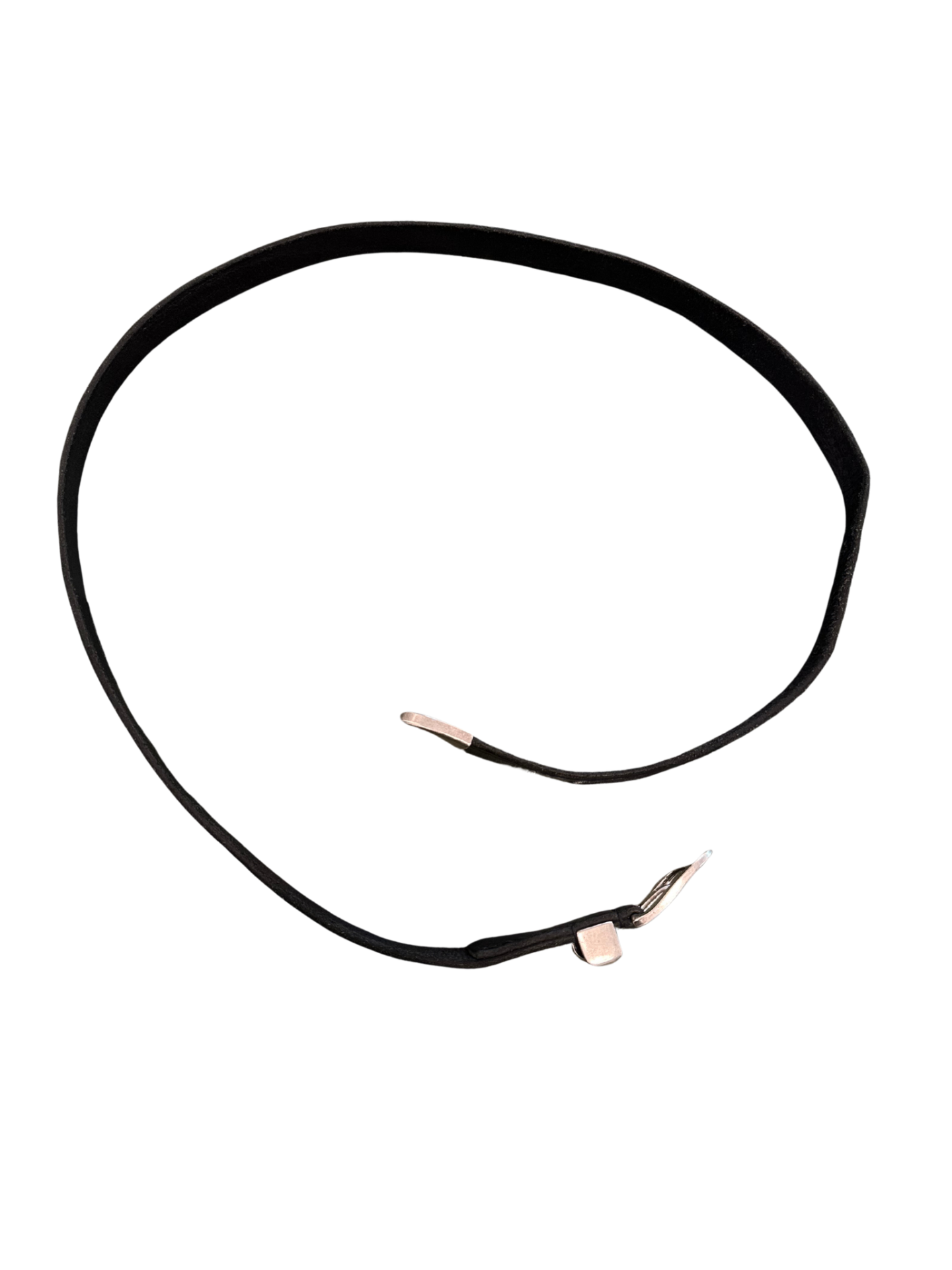 Classic Silver Belt Black / 90cm
