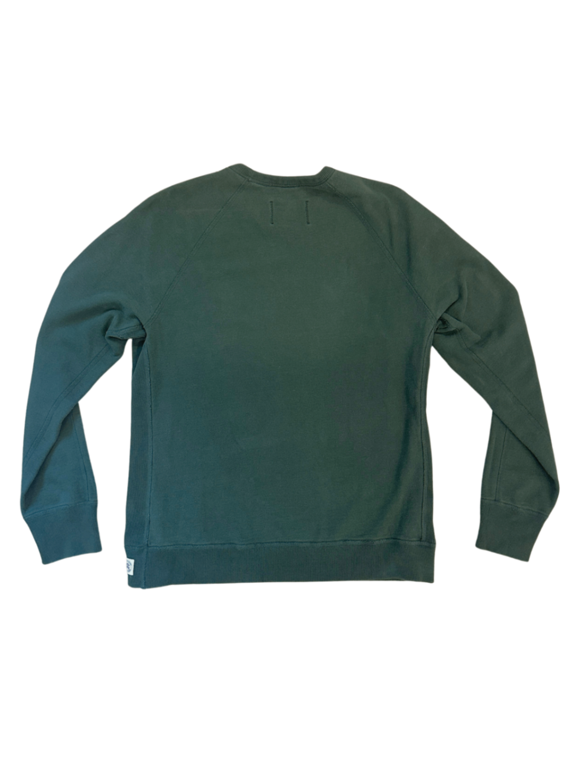 Logo Cotton Crewneck Sweater Green / Size M