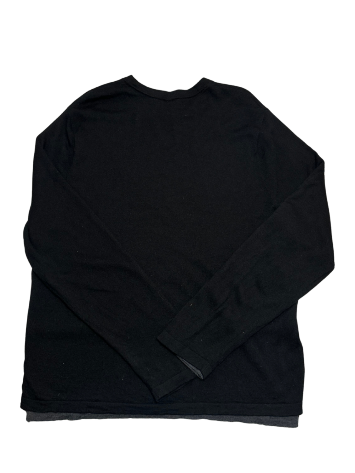 Double Layer Sweater Black Grey Contrast / Size XL