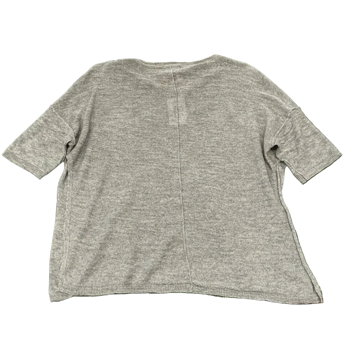 Side Split Linen Top Grey / Size XS