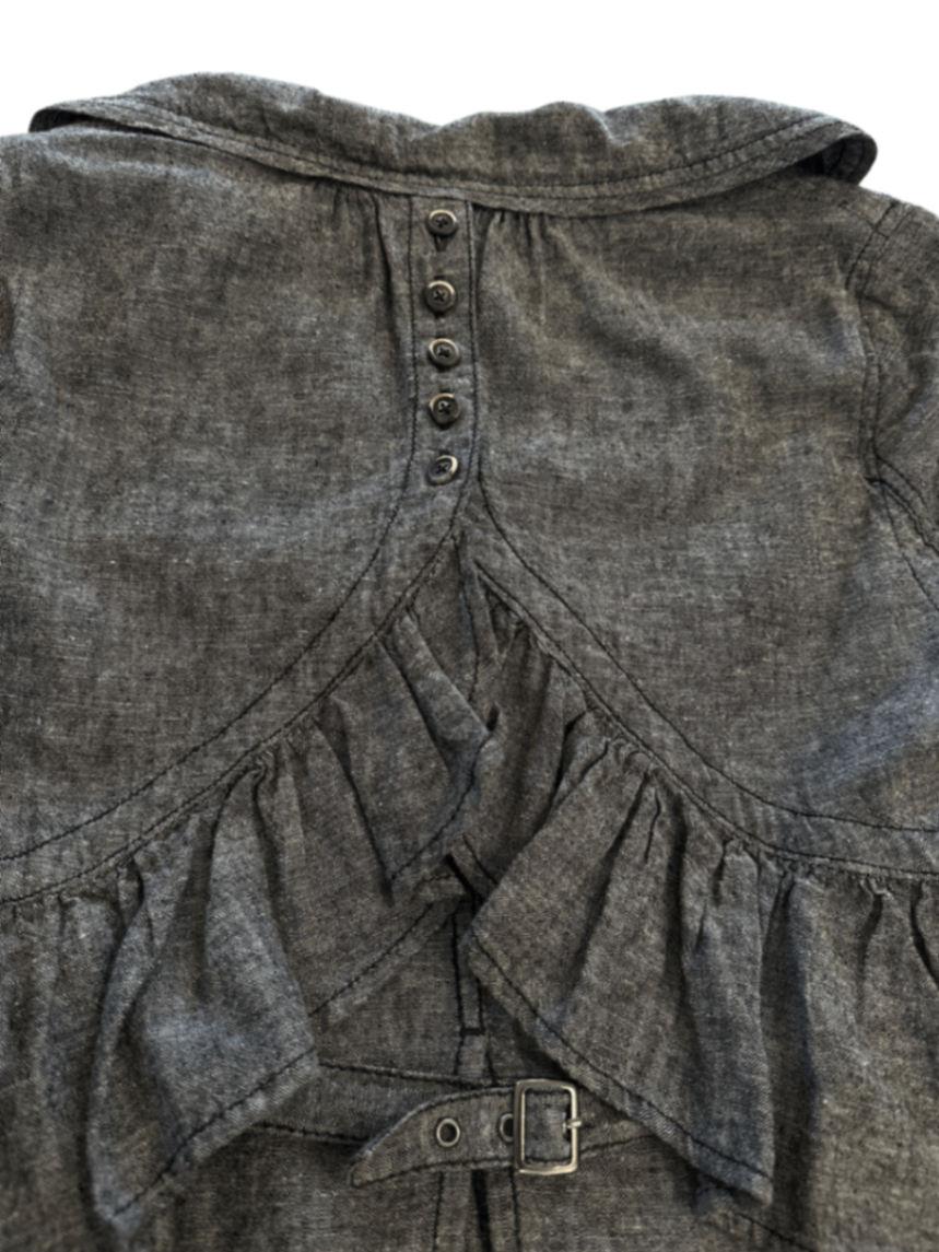 Cropped Peplum Jacket Grey / Size XS
