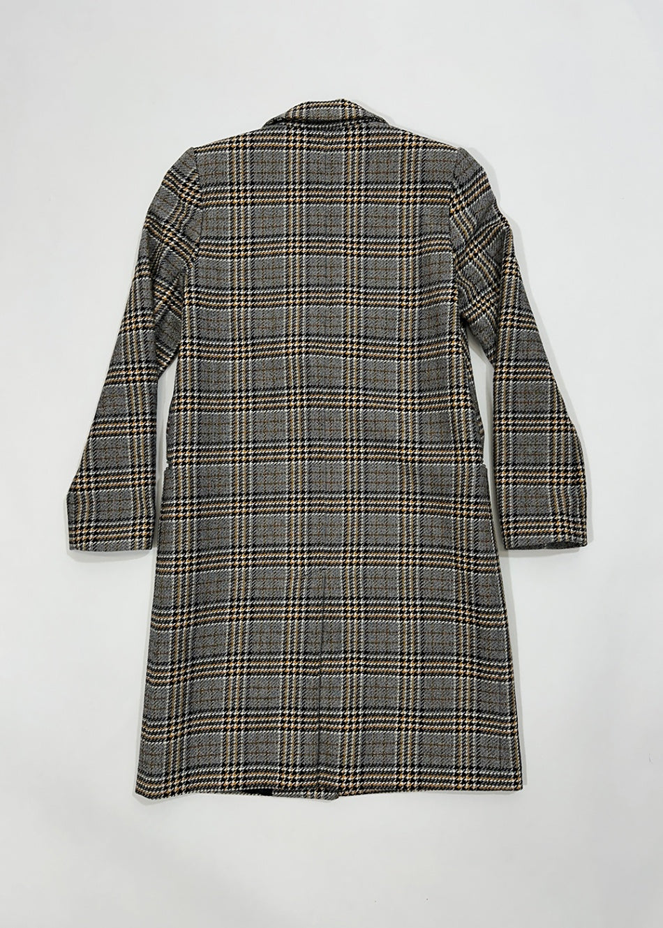 Houndstooth Print Long Coat / Size 4