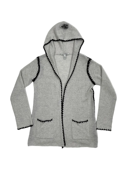 Hooded Cashmere Open Cardigan / Size S