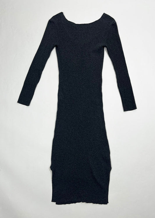 Knit Ribbed Sweater Dress / Size XS