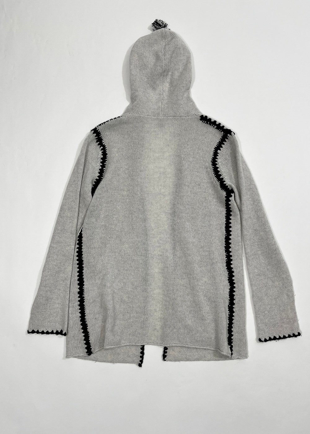 Hooded Cashmere Open Cardigan / Size S