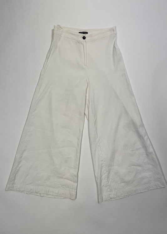 Wide Leg Linen Blend Pants / Size 1 (S)