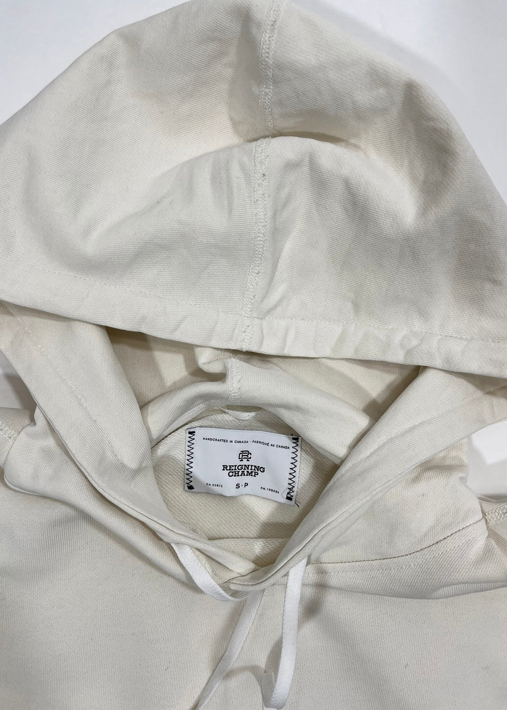 Lightweight Terry Pullover Hoodie Ivory / Size S