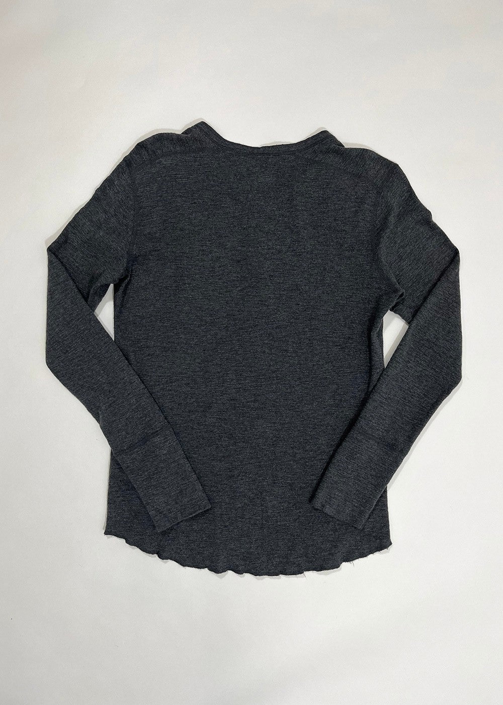 Long Sleeve Henley T-Shirt Charcoal / Size S