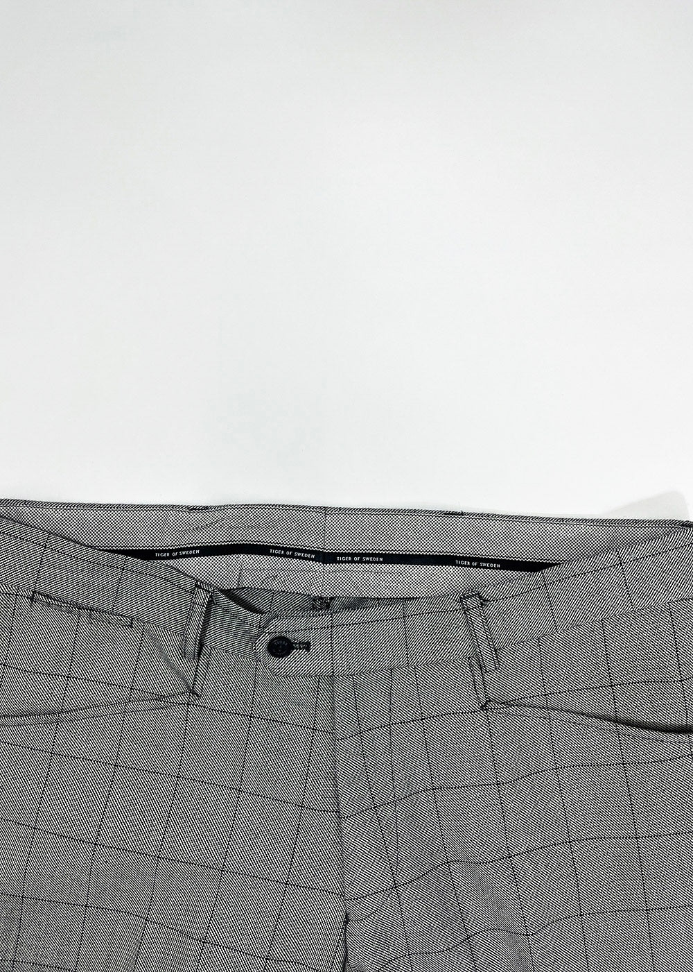 Grey Windowpane Trousers / Size 34
