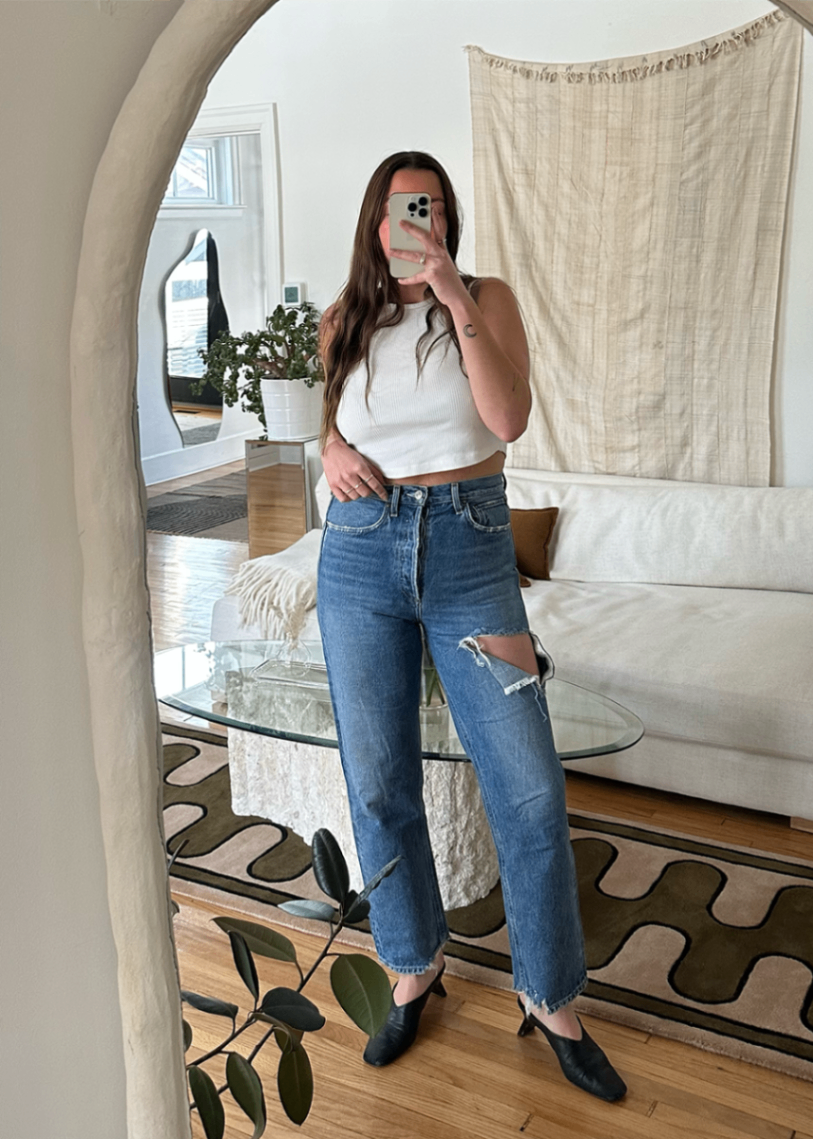 90's Straight Leg Jeans / Size 26