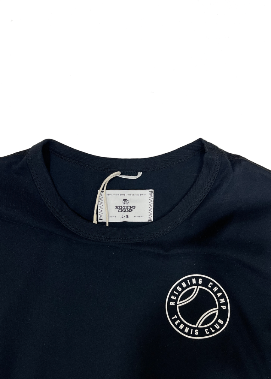 Tennis Club Black T-Shirt / Size L
