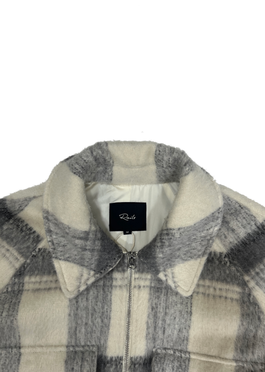 Cheyenne Plaid Zip Jacket Grey Plaid / Size M