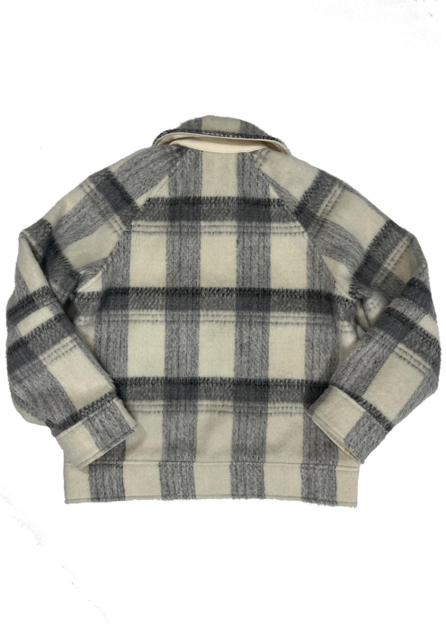 Cheyenne Plaid Zip Jacket Grey Plaid / Size M