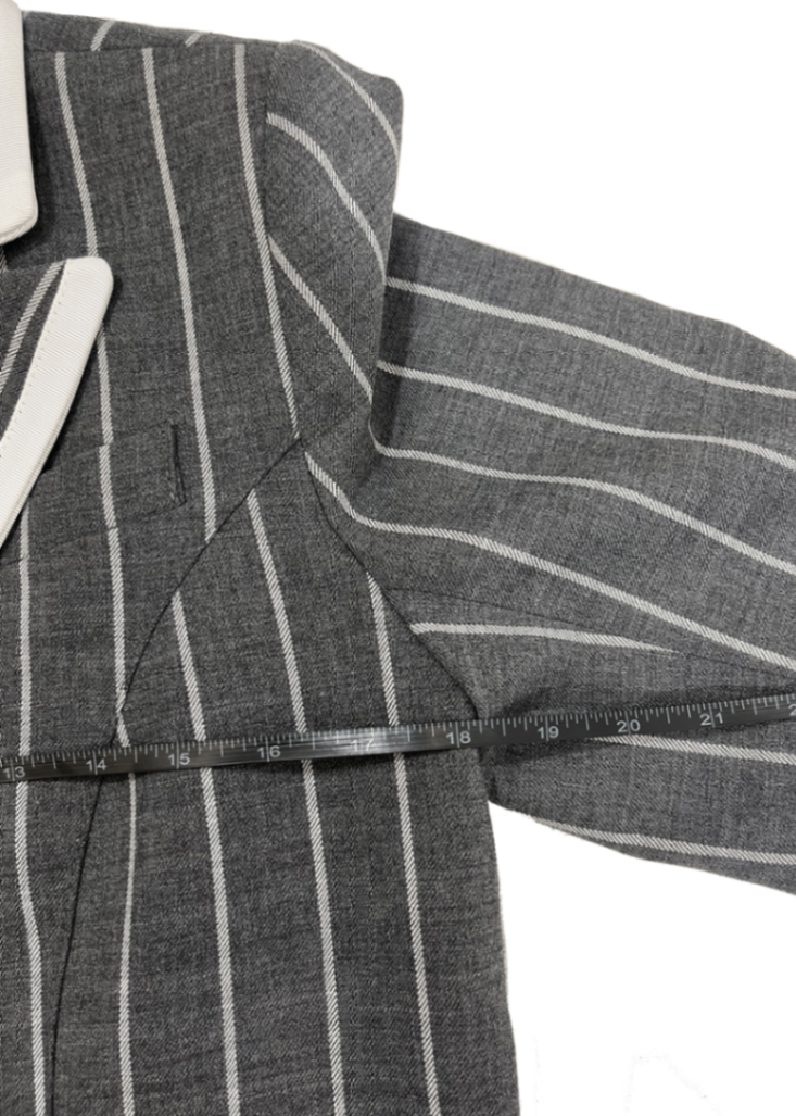 Charcoal/White Stripe Blazer / Size 14