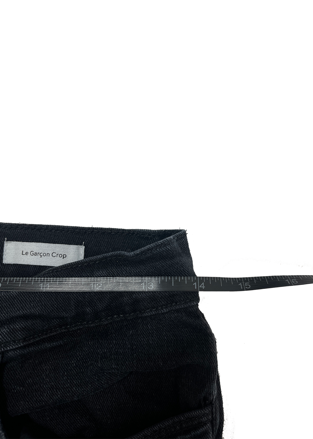 Le Garcon Crop Jean Washed Black / Size 25