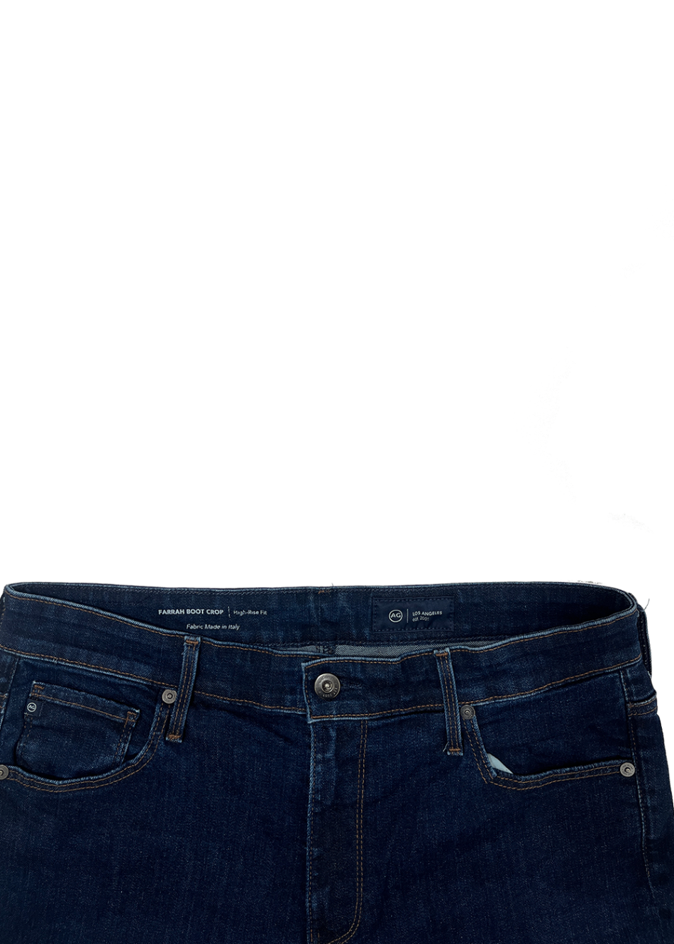 Farrah High Rise Bootcut Crop Jean / Size 32