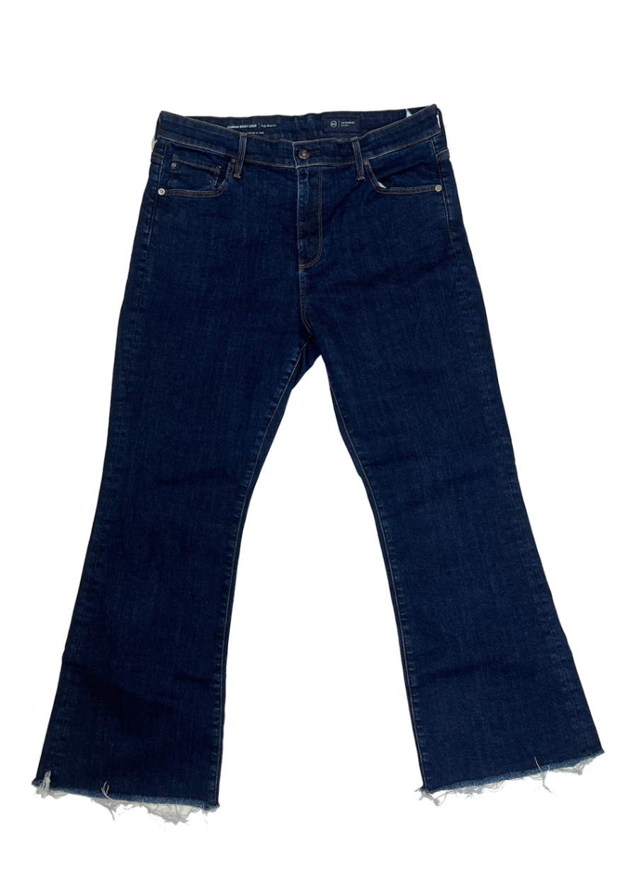 Farrah High Rise Bootcut Crop Jean / Size 32