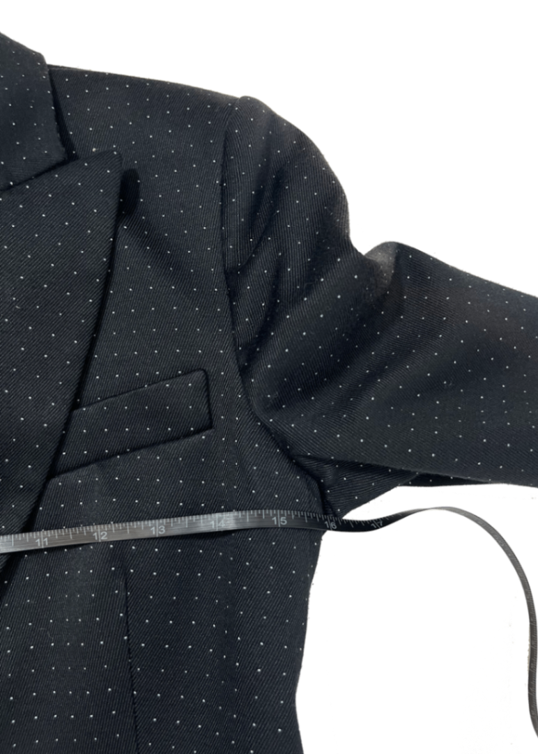 Black/White Dot Blazer / Size 4