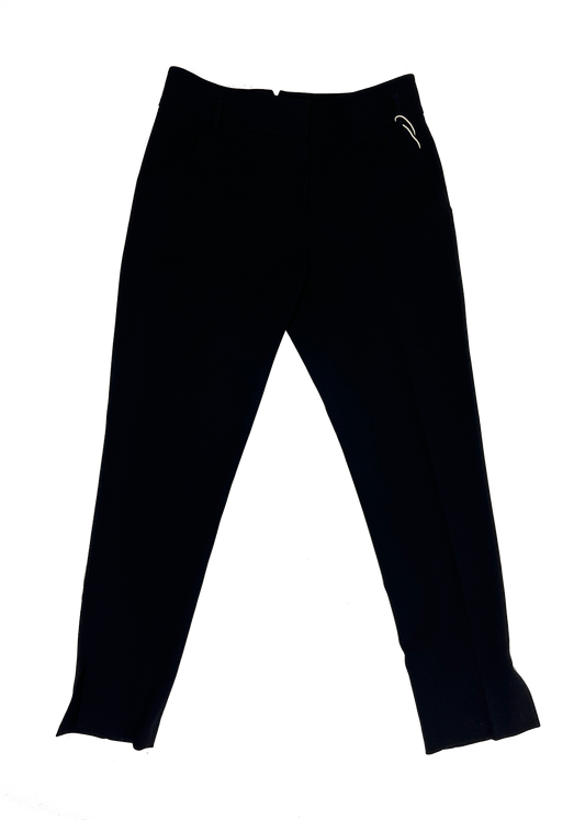 Slim Leg Crepe Pant Black / Size 8