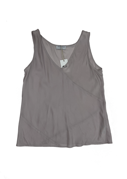 Satin V-Neck Top Pink / Size 38
