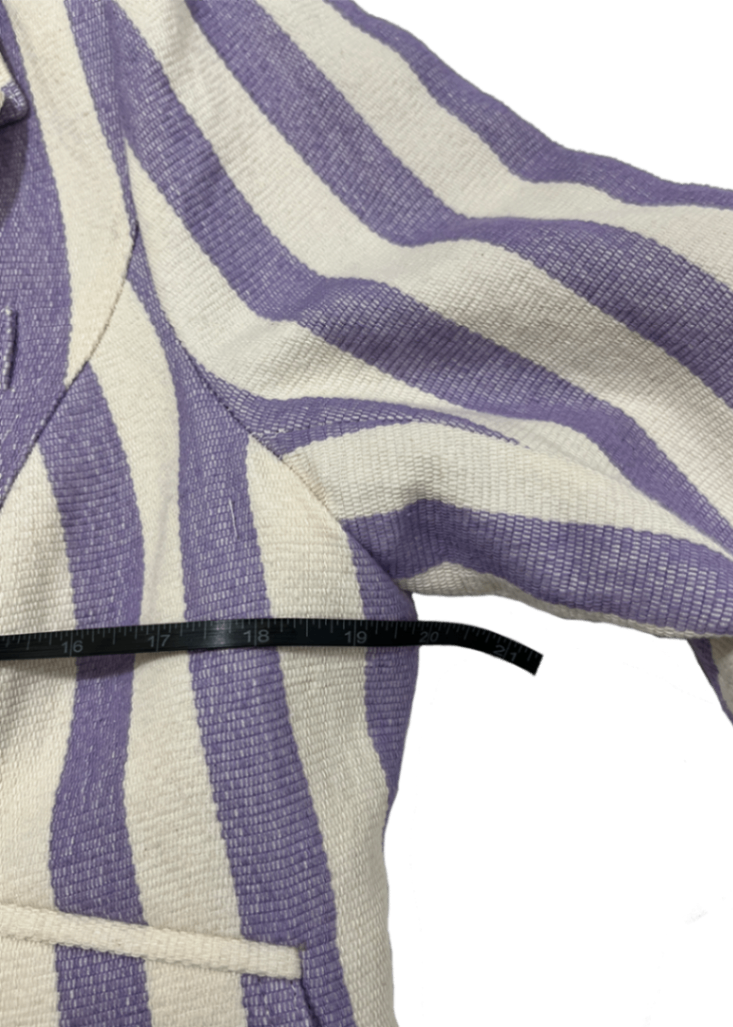 White/Purple Stripe Blazer / Size 14