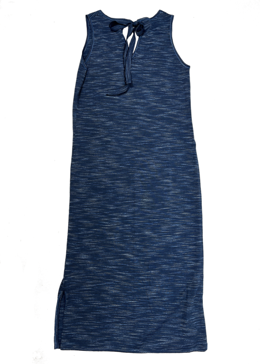 Cotton Blue Stripe Maxi Dress / Size M