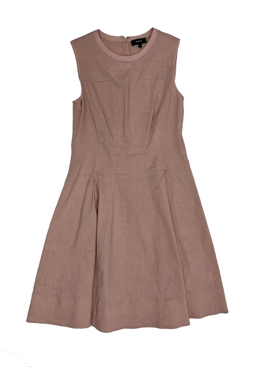 Washed Linen Tea Dress Pink / Size 4