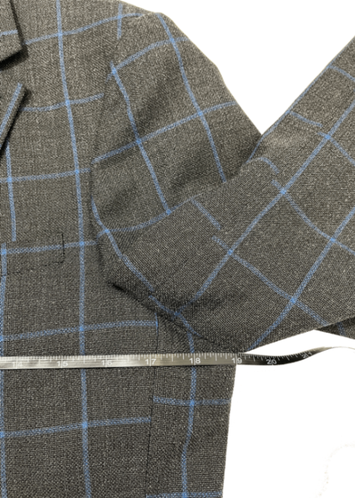 'George' Grey Check Blazer / Size 48