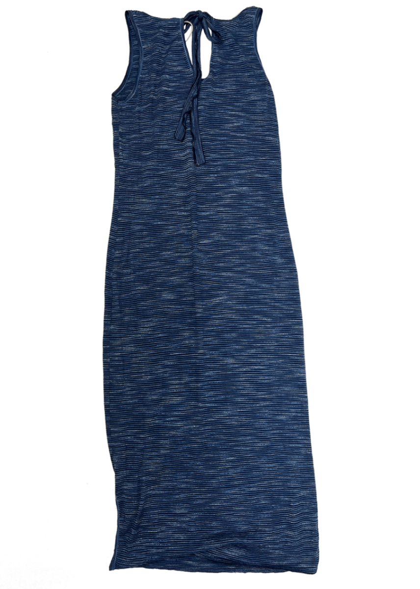 Cotton Blue Stripe Maxi Dress / Size S