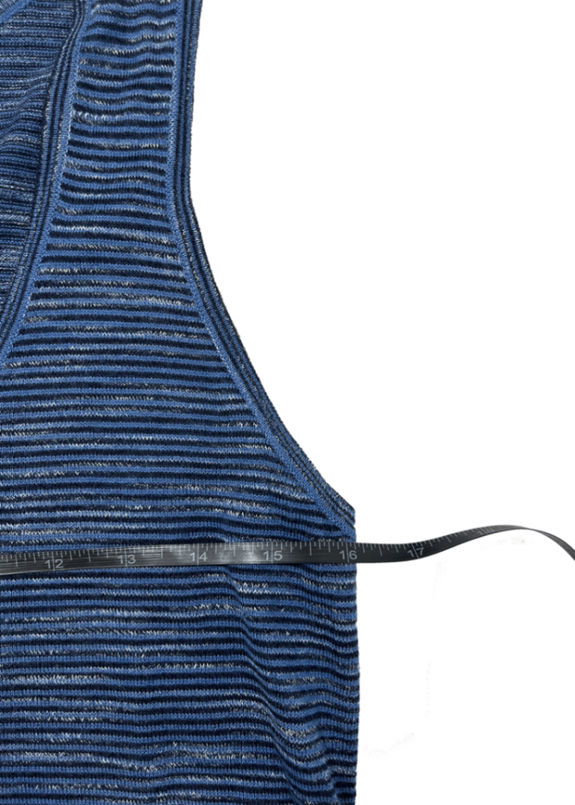 Cotton Blue Stripe Maxi Dress / Size M