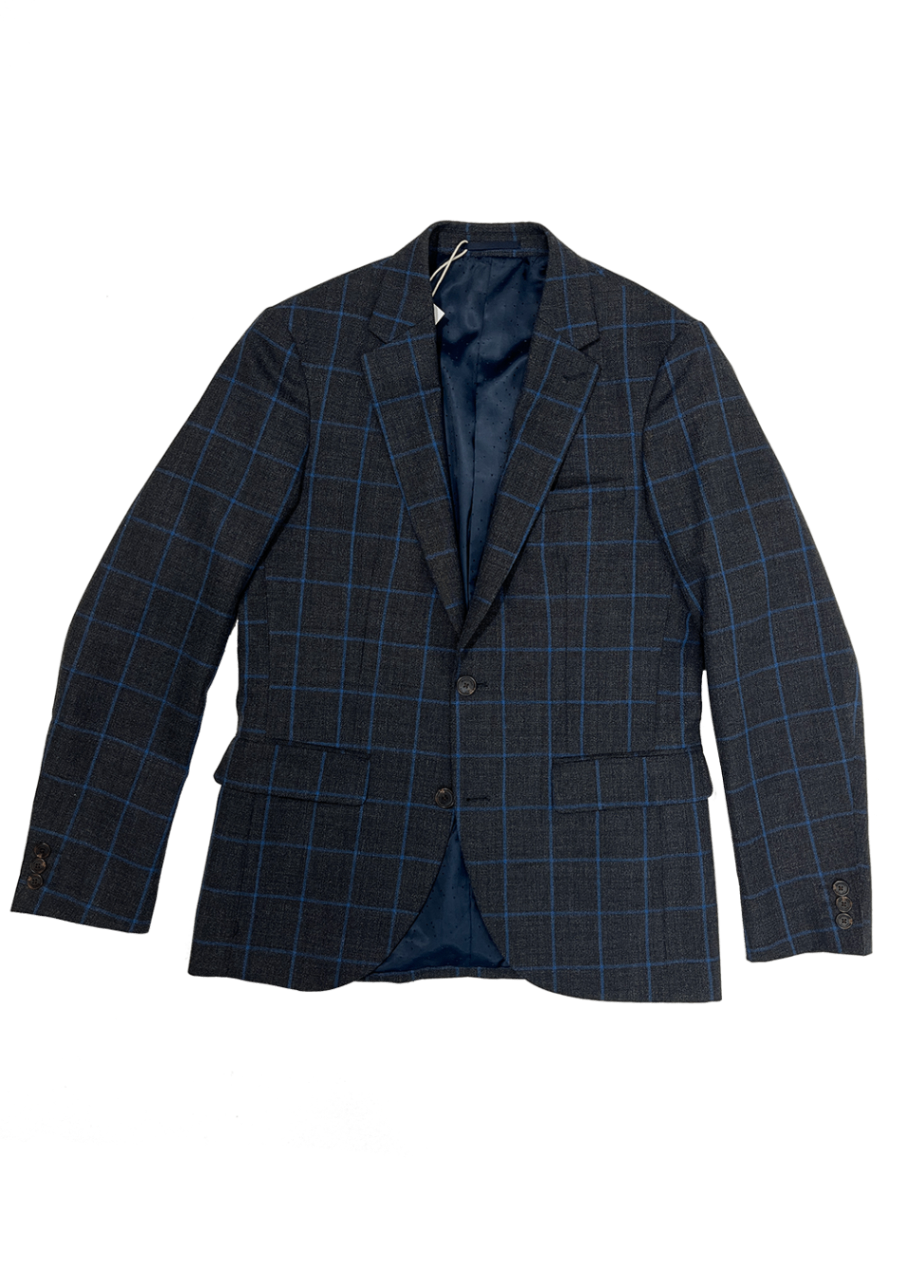 'George' Grey Check Blazer / Size 48