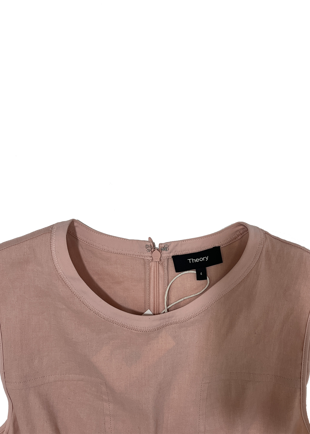 Washed Linen Tea Dress Pink / Size 4
