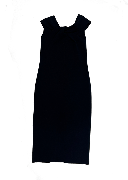Twist Neck Halter Dress Black / Size M