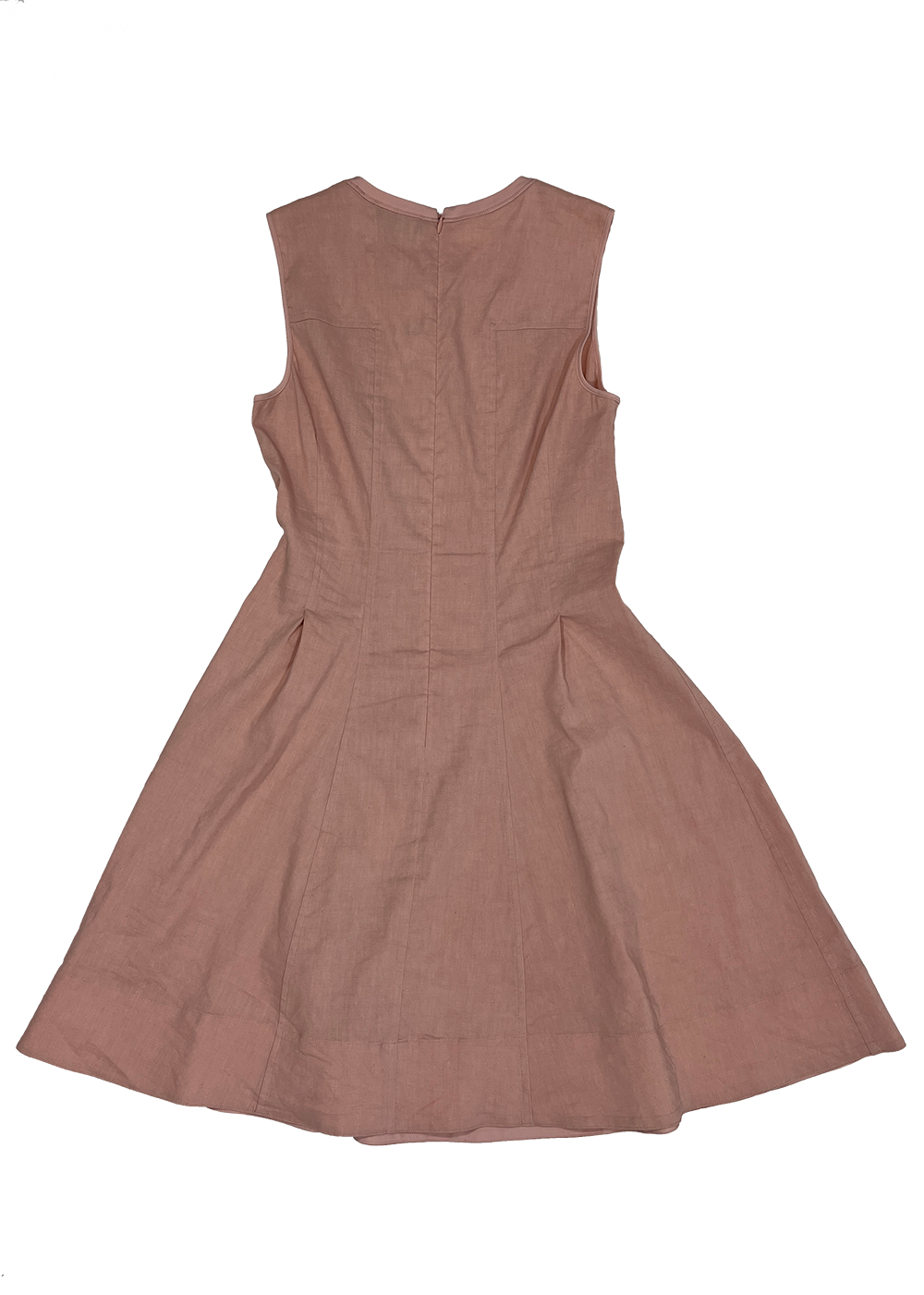 Washed Linen Tea Dress Pink / Size 4