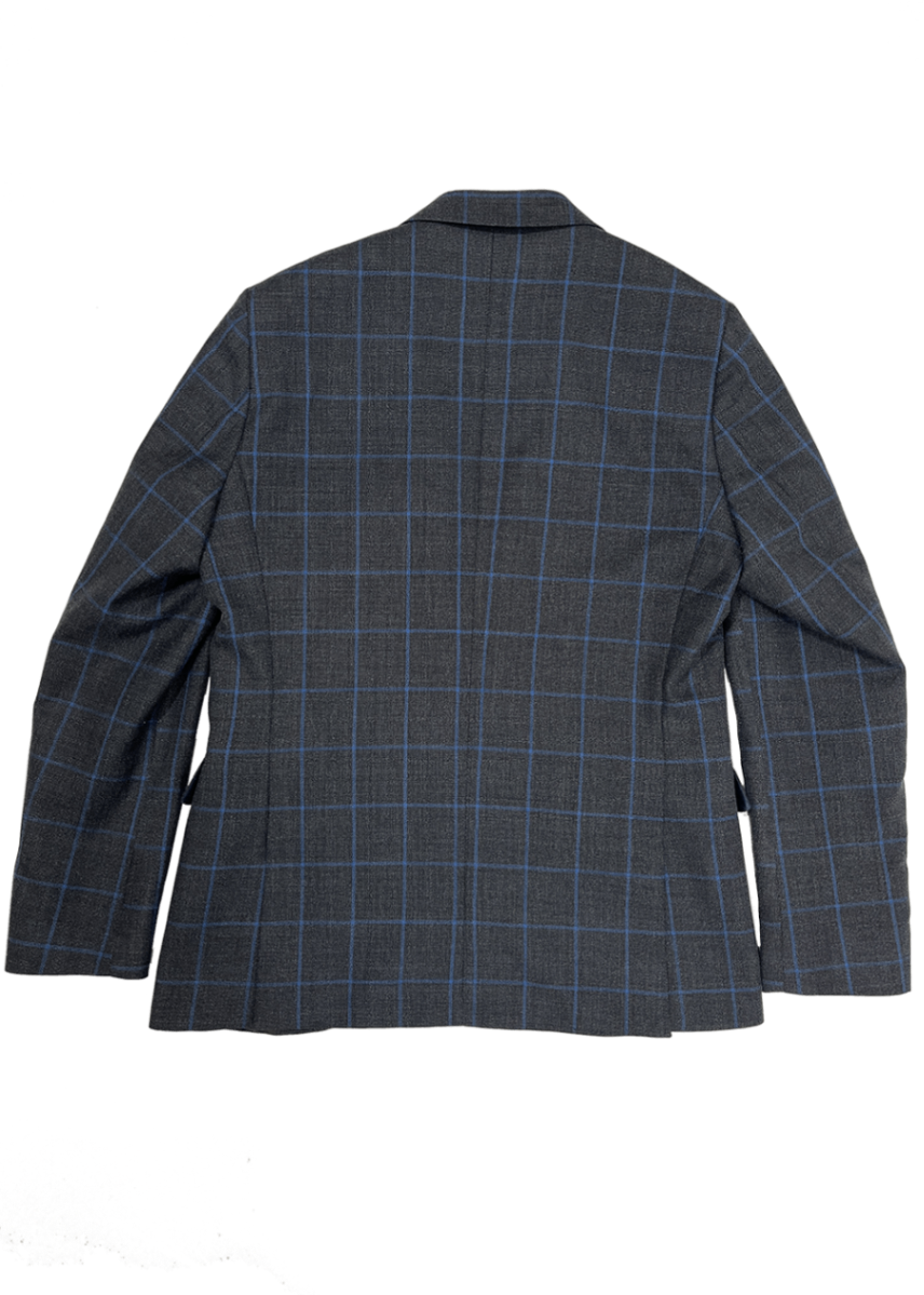 'George' Grey Check Blazer / Size 48